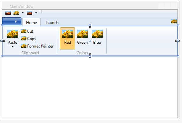 adding a Ribbon image